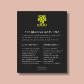 Geschäftslogo Minimal Modern QR-Code Schwarz Flyer