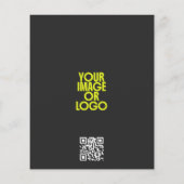 Geschäftslogo Minimal Modern QR-Code Schwarz Flyer (Hinten)
