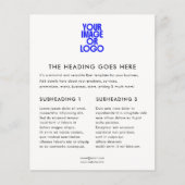 Geschäftslogo Minimal Modern QR-Code Weiß Flyer (Vorne)