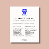 Geschäftslogo Minimal Modern QR-Code Weiß Flyer