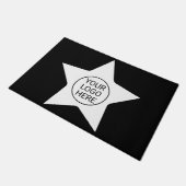 Geschäftslogo Minimaler Stern Professionell Schwar Fußmatte (Schrägansicht)