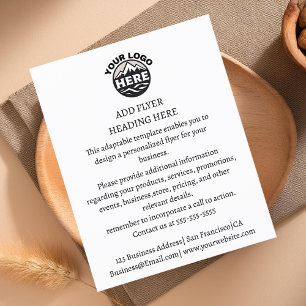 Geschäftslogo Minimalistisch Einfach Weiß Flyer