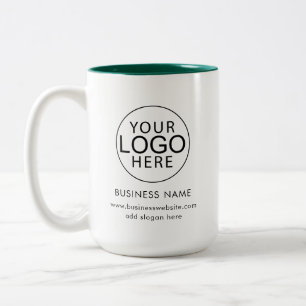 Geschäftslogo Mitarbeiter Event individuell Zweifarbige Tasse