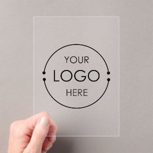 Geschäftslogo Modern Minimalistisch Gebrandet Unte Acryleinladungen