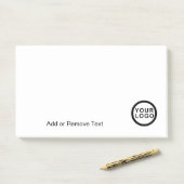 Geschäftslogo Modern Minimalistisch Weiß Post-it Klebezettel (Auf Schreibtisch)