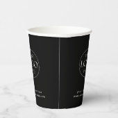 Geschäftslogo Moderne Chic Schwarz Pappbecher (Rechts)