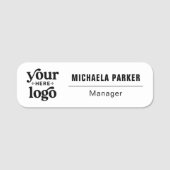 Geschäftslogo Moderne Mitarbeiter Belegschaft Namensschild (Vorderseite)