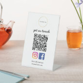 Geschäftslogo | Moderne QR-Code-Vorlage Sockelschild (In SItu)