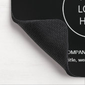 Geschäftslogo Moderne schwarze Mauspad (Ecke)