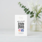 Geschäftslogo | Moderner QR-Code-Sozialtemplate Visitenkarte (Stehend Vorderseite)
