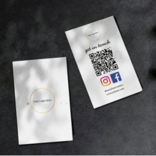 Geschäftslogo Moderner QR-Code-Sozialtemplate Visitenkarte
