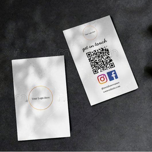 Geschäftslogo | Moderner QR-Code-Sozialtemplate Visitenkarte