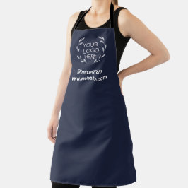 Geschäftslogo | Modernes minimalistisches Navy Bla Schürze