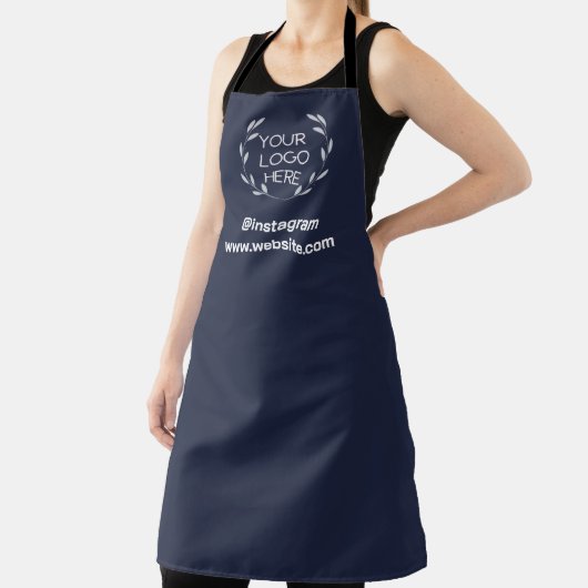 Geschäftslogo | Modernes minimalistisches Navy Bla Schürze (InSitu)