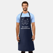 Geschäftslogo | Modernes minimalistisches Navy Bla Schürze (Getragen)