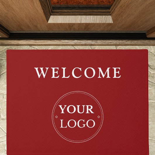 Geschäftslogo Modernes Rot Promotional Fußmatte