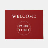 Geschäftslogo Modernes Rot Promotional Fußmatte (Vorderseite)