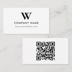 Geschäftslogo-Monogramm scannbare Website Visitenkarte
