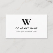 Geschäftslogo-Monogramm scannbare Website Visitenkarte (Vorderseite)