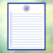 Geschäftslogo Navy Blau Whiteboard Aufgabenliste Fensteraufkleber (Blatt 3)