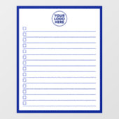 Geschäftslogo Navy Blau Whiteboard Aufgabenliste Fensteraufkleber (Blatt)