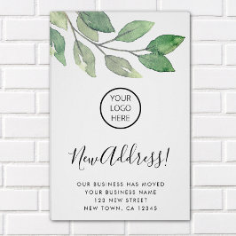 Geschäftslogo Neue Adresse Farbe Poster