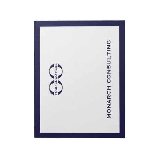 Geschäftslogo Notepad Navy Blue Notizblock (Rotiert)