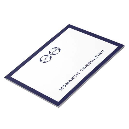 Geschäftslogo Notepad Navy Blue Notizblock (angewinkelt)