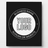 Geschäftslogo oder Design & bearbeitbarer Textbaus Fotoplatte (Vorderseite)