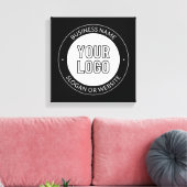 Geschäftslogo oder Design & bearbeitbarer Textbaus Leinwanddruck (Insitu (Wohnzimmer))