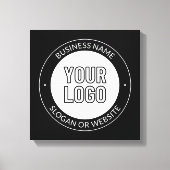 Geschäftslogo oder Design & bearbeitbarer Textbaus Leinwanddruck (Vorderseite)