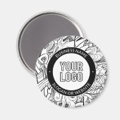 Geschäftslogo oder Design & bearbeitbarer Textbaus Magnet (Vorderseite/Rückseite)