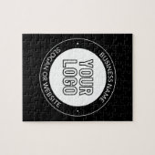 Geschäftslogo oder Design & bearbeitbarer Textbaus Puzzle (Horizontal)