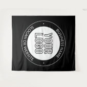 Geschäftslogo oder Design & bearbeitbarer Textbaus Wandteppich (Vorderseite (Horizontal))