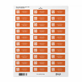 Geschäftslogo Orange Firma Rücksendeadresse (Vorne)