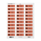 Geschäftslogo Orange Schwarz Rücksendeadresse (Vorne)