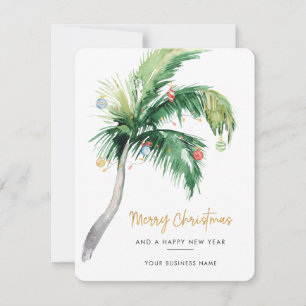 Geschäftslogo Palme Wasserfarbe Weihnachten