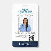 Geschäftslogo QR-Code Absolventenkrankenschwester  Ausweis (Vorderseite)