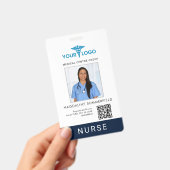 Geschäftslogo QR-Code Absolventenkrankenschwester Ausweis (Handheld)