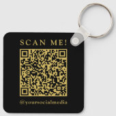 Geschäftslogo & QR-Code-Branded-Promotion  Schlüsselanhänger (Rückseite)