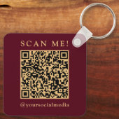 Geschäftslogo & QR-Code-Branded-Promotion Schlüsselanhänger (Rückseite)
