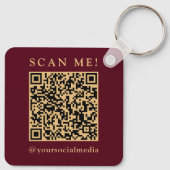 Geschäftslogo & QR-Code-Branded-Promotion Schlüsselanhänger (Rückseite)