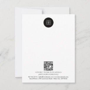 Geschäftslogo QR-Code-Branding-Notizkarte Mitteilungskarte