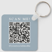 Geschäftslogo & QR-Code-Branding-Promotion Schlüsselanhänger (Rückseite)