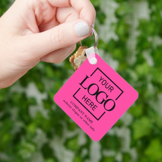 Geschäftslogo & QR-Code-Branding-Promotion Schlüsselanhänger (Hand)