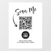 Geschäftslogo QR-Code Einfach Fensteraufkleber (Blatt)