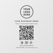 Geschäftslogo QR-Code Fensteraufkleber (Blatt)