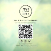 Geschäftslogo QR-Code Fensteraufkleber (Blatt 3)