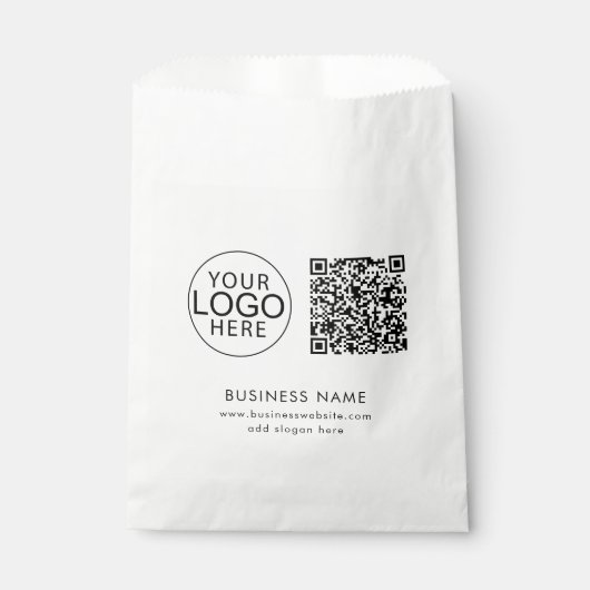 Geschäftslogo QR-Code Firmenveranstaltung Geschenktütchen (Vorderseite)