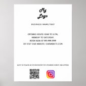 Geschäftslogo QR-Code Instagram benutzerdefinierte Poster (Vorne)